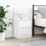 Mesillas de noche con 2 cajones 2 uds Blanco 38x34x80 cm de , Mesitas de noche - Ref: Foro24-861356, Precio: 93,75 €, Descuen...