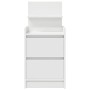 Mesillas de noche con 2 cajones 2 uds Blanco 38x34x80 cm de , Mesitas de noche - Ref: Foro24-861356, Precio: 93,75 €, Descuen...