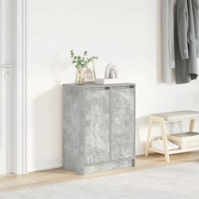 Zapatero gris hormigón 57x34x76 cm madera industrial by , Shoe racks and shoe organizers - Ref: Foro24-861871, Price: 78,50 €...