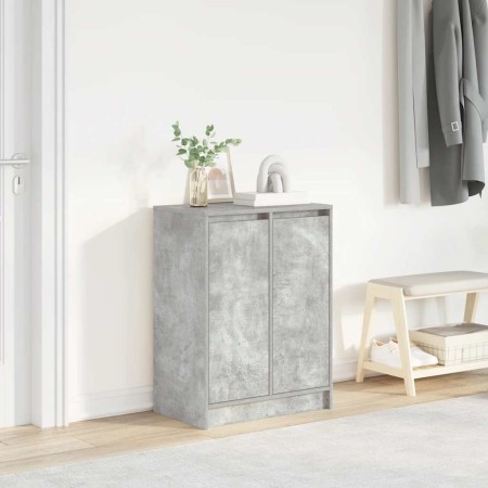 Zapatero gris hormigón 57x34x76 cm madera industrial by , Shoe racks and shoe organizers - Ref: Foro24-861871, Price: 78,50 €...