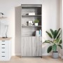 Aparador alto madera de ingeniería gris Sonoma 70x35x180 cm by , Sideboards - Ref: Foro24-3328476, Price: 127,29 €, Discount: %