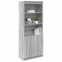 Aparador alto madera de ingeniería gris Sonoma 70x35x180 cm by , Sideboards - Ref: Foro24-3328476, Price: 127,29 €, Discount: %