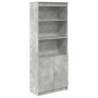 Aparador alto madera de ingeniería gris hormigón 70x35x180 cm by , Sideboards - Ref: Foro24-3328474, Price: 110,01 €, Discoun...