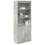 Aparador alto madera de ingeniería gris hormigón 70x35x180 cm by , Sideboards - Ref: Foro24-3328474, Price: 110,01 €, Discoun...