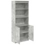 Aparador alto madera de ingeniería gris hormigón 70x35x180 cm by , Sideboards - Ref: Foro24-3328474, Price: 110,01 €, Discoun...