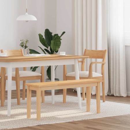 Banco 110 cm Madera Maciza Caucho von , Ess- und Küchenbänke - Ref: Foro24-4102604, Preis: 79,99 €, Rabatt: %
