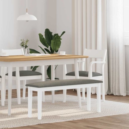 Banco 110 cm madera maciza caucho blanco von , Ess- und Küchenbänke - Ref: Foro24-4102606, Preis: 78,05 €, Rabatt: %