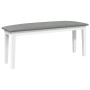 Banco 110 cm madera maciza caucho blanco von , Ess- und Küchenbänke - Ref: Foro24-4102606, Preis: 78,05 €, Rabatt: %