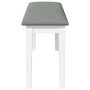 Banco 110 cm madera maciza caucho blanco von , Ess- und Küchenbänke - Ref: Foro24-4102606, Preis: 78,05 €, Rabatt: %