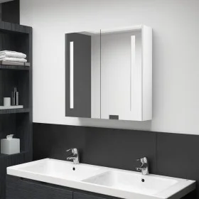 Hellweißer LED-Spiegel-Badezimmerschrank, 62 x 14 x 60 cm von vidaXL, Badezimmerwaschtische - Ref: Foro24-326524, Preis: 102,...