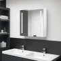 Armario de baño con espejo LED blanco brillante 62x14x60 cm de vidaXL, Tocadores de baño - Ref: Foro24-326524, Precio: 102,74...