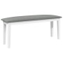 Banco 110 cm madera maciza caucho blanco von , Ess- und Küchenbänke - Ref: Foro24-4102606, Preis: 78,05 €, Rabatt: %