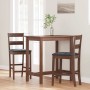 Taburetes de bar con cojines 2 uds madera maciza marrón caucho von , Küchenhocker - Ref: Foro24-4102556, Preis: 142,19 €, Rab...