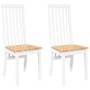 Sillas de comedor 2 unidades madera maciza de caucho blanco von , Essstühle - Ref: Foro24-4102458, Preis: 148,12 €, Rabatt: %