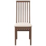 Sillas de comedor con cojines 2 uds madera maciza marrón caucho von , Essstühle - Ref: Foro24-4102453, Preis: 145,65 €, Rabat...