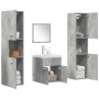 Set muebles de baño 5 piezas madera ingeniería gris hormigón de , Muebles de baño - Ref: Foro24-3324904, Precio: 279,43 €