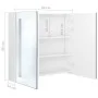 Armario de baño con espejo LED blanco brillante 62x14x60 cm de vidaXL, Tocadores de baño - Ref: Foro24-326524, Precio: 102,74...
