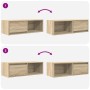 Muebles de TV 2 uds Roble Sonoma 80x31x25,5cm Madera ingeniería von , TV-Möbel - Ref: Foro24-861459, Preis: 71,83 €, Rabatt: %