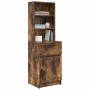 Mesilla de noche roble ahumado 39x35x125 cm Madera ingeniería de , Mesitas de noche - Ref: Foro24-861314, Precio: 73,33 €, De...