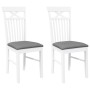 Sillas de comedor con cojines 2uds madera maciza blanco caucho von , Essstühle - Ref: Foro24-4102413, Preis: 116,43 €, Rabatt: %