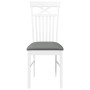 Sillas de comedor con cojines 2uds madera maciza blanco caucho von , Essstühle - Ref: Foro24-4102413, Preis: 116,43 €, Rabatt: %