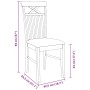 Sillas de comedor con cojines 2uds madera maciza blanco caucho von , Essstühle - Ref: Foro24-4102413, Preis: 116,43 €, Rabatt: %