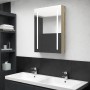 Armario de baño con espejo y LED color roble 50x13x70 cm de vidaXL, Tocadores de baño - Ref: Foro24-326499, Precio: 135,75 €
