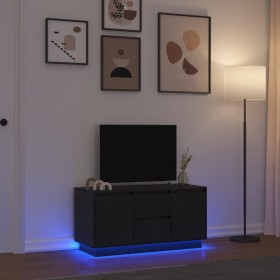 Mueble de TV con luces LED roble negro 100x41x50 cm von , TV-Möbel - Ref: Foro24-861410, Preis: 112,42 €, Rabatt: %