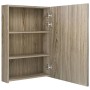 Armario de baño con espejo y LED color roble 50x13x70 cm de vidaXL, Tocadores de baño - Ref: Foro24-326499, Precio: 135,40 €,...
