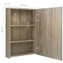 Armario de baño con espejo y LED color roble 50x13x70 cm de vidaXL, Tocadores de baño - Ref: Foro24-326499, Precio: 135,40 €,...