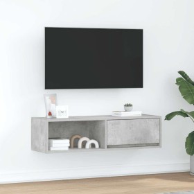 Mueble de TV madera contrachapada gris hormigón 100x31x25,5 cm von , TV-Möbel - Ref: Foro24-861478, Preis: 53,01 €, Rabatt: %