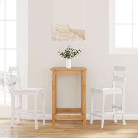 Taburetes de bar 2 uds madera maciza blanca caucho by , Kitchen stools - Ref: Foro24-4102561, Price: 143,58 €, Discount: %