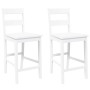 Taburetes de bar 2 uds madera maciza blanca caucho by , Kitchen stools - Ref: Foro24-4102561, Price: 143,58 €, Discount: %