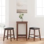 Sillas de bar con cojines 2 uds madera maciza marrón caucho by , Kitchen stools - Ref: Foro24-4102577, Price: 104,99 €, Disco...