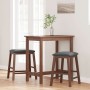 Sillas de bar con cojines 2 uds madera maciza marrón caucho by , Kitchen stools - Ref: Foro24-4102577, Price: 104,99 €, Disco...