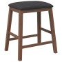 Sillas de bar con cojines 2 uds madera maciza marrón caucho by , Kitchen stools - Ref: Foro24-4102577, Price: 104,99 €, Disco...