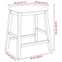Sillas de bar con cojines 2 uds madera maciza marrón caucho by , Kitchen stools - Ref: Foro24-4102577, Price: 104,99 €, Disco...