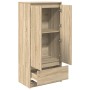 Armario con cajón Roble Sonoma 55,5x34x119,5 cm de , Aparadores - Ref: Foro24-861645, Precio: 93,70 €, Descuento: %
