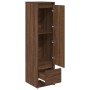 Aparador alto roble marrón 29,5x34x119,5 cm madera ingeniería by , Sideboards - Ref: Foro24-861658, Price: 71,52 €, Discount: %