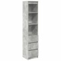 Aparador alto gris hormigón 37,5x35x180 cm madera de ingeniería by , Sideboards - Ref: Foro24-861664, Price: 95,23 €, Discoun...