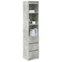 Aparador alto gris hormigón 37,5x35x180 cm madera de ingeniería by , Sideboards - Ref: Foro24-861664, Price: 95,23 €, Discoun...