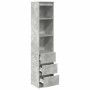 Aparador alto gris hormigón 37,5x35x180 cm madera de ingeniería by , Sideboards - Ref: Foro24-861664, Price: 95,23 €, Discoun...