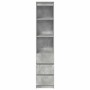 Aparador alto gris hormigón 37,5x35x180 cm madera de ingeniería by , Sideboards - Ref: Foro24-861664, Price: 95,23 €, Discoun...