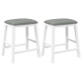 Sillas de bar con cojines 2 uds madera maciza blanca caucho von , Küchenhocker - Ref: Foro24-4102580, Preis: 105,32 €, Rabatt: %