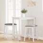 Sillas de bar con cojines 2 uds madera maciza blanca caucho von , Küchenhocker - Ref: Foro24-4102580, Preis: 105,32 €, Rabatt: %