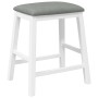 Sillas de bar con cojines 2 uds madera maciza blanca caucho von , Küchenhocker - Ref: Foro24-4102580, Preis: 105,32 €, Rabatt: %