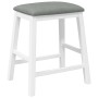 Sillas de bar con cojines 2 uds madera maciza blanca caucho von , Küchenhocker - Ref: Foro24-4102580, Preis: 105,32 €, Rabatt: %