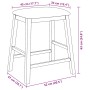 Sillas de bar con cojines 2 uds madera maciza blanca caucho von , Küchenhocker - Ref: Foro24-4102580, Preis: 105,32 €, Rabatt: %