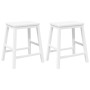 Sillas de bar 2 uds madera maciza blanca caucho von , Küchenhocker - Ref: Foro24-4102582, Preis: 106,64 €, Rabatt: %