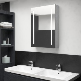 Bathroom cabinet with mirror and LED concrete gray 50x13x70 cm by vidaXL, bathroom vanities - Ref: Foro24-326495, Price: 109,...